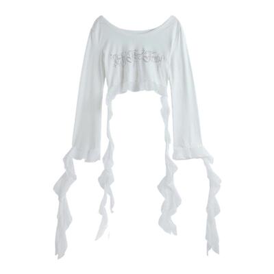 哥特风热辣长袖T恤女小众打底衫