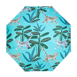 【防晒】Topumbrella黑胶印花遮阳伞手动UPF50+女士木质手柄轻量