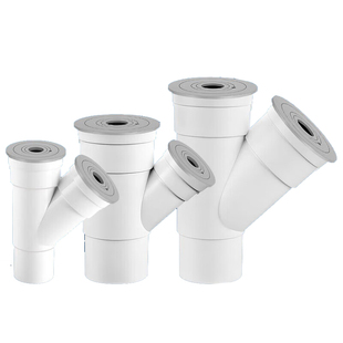 厨房下水道50管排水三通75PVC排水管洗脸盆40管y型斜下水管三头通