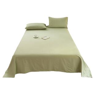 无印良品纯棉磨毛床单单件加厚100全棉床罩单双人床1.5米纯色被单