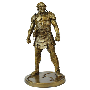 黄铜实心武士兵人手办铁拳吉光模型办公室桌面书房小摆件礼品
