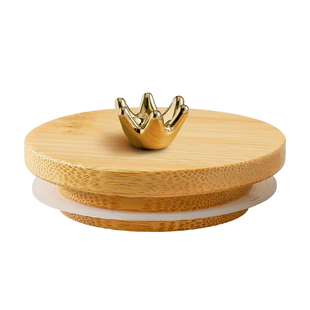 加厚密封竹木盖子通用玻璃瓶防潮盖茶叶咖啡豆储物罐盖带胶圈单卖