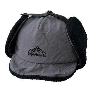 雷锋帽子秋冬季男女护耳帽户外保暖加绒防寒鸭舌帽韩版加绒棉帽潮