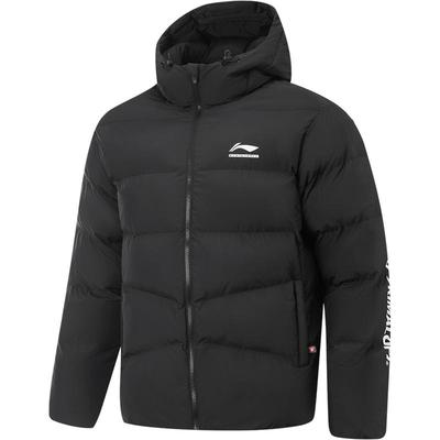 李宁宽松连帽男短棉服运动服