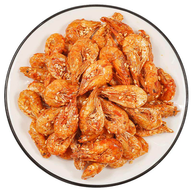 香辣小海虾海鲜零食小吃下酒菜