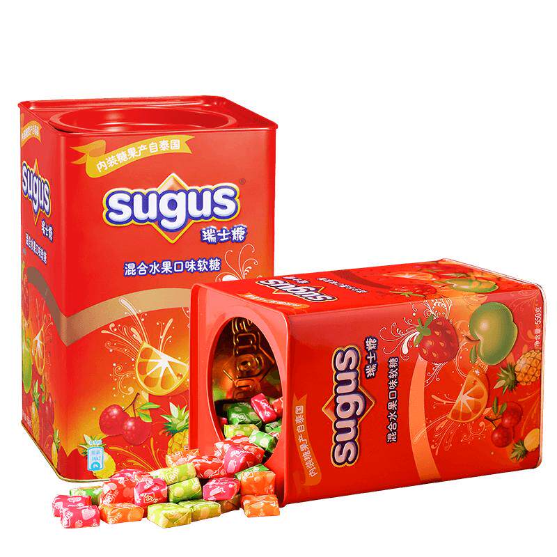 sugus瑞士糖550g礼盒罐装