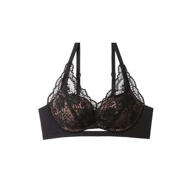 性感内衣女蕾丝小胸聚拢深v显大无钢圈收副乳穿搭文胸罩套装新款