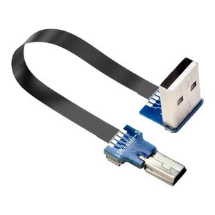 直角弯头90度USB2.0数据线手机Type-C车载micro Mini usb公对母软排线超薄蓝牙耳机供充电器航拍延长线连接线