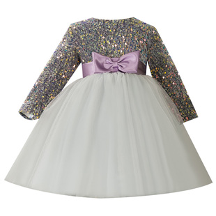 女童生日公主裙洋气春季超仙礼服儿童主持走秀演出服亮片轻奢高端