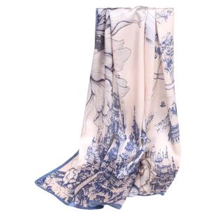 真丝丝巾礼盒装桑蚕丝时尚外搭披肩夏季送妈妈苏州空调房披肩围巾