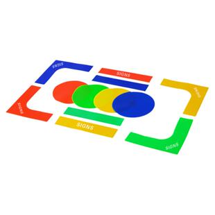 场地标志物足球网球羽毛球地贴线球场障碍物地标垫地贴标识目标垫