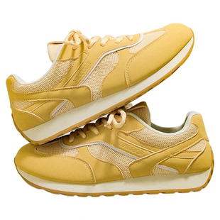 回力阿甘鞋女款2025新款超火休闲运动鞋透气华夫鞋夏季黄色德训鞋
