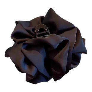 高级感气质蓬松缎面云朵泡泡发夹女显头小发夹饱满后脑勺抓夹发饰