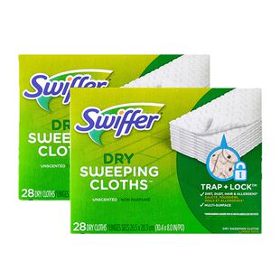 现货美国进口Swiffer免洗拖把干巾除尘吸尘纸防静电替换抹布28片