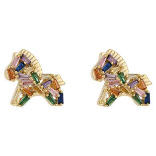 骄阳似我赵今麦同款小马耳环女2026新款高级感轻奢耳钉本命年耳饰