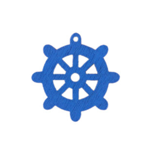 10个小清新节庆假日装饰木吊牌木质船锚船舵船帆皇冠挂件手工DIY