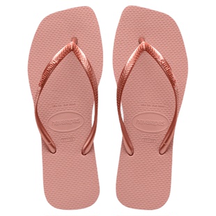 Havaianas哈唯纳新款方瘦子人字拖方头外穿海边凉拖平底沙滩拖鞋