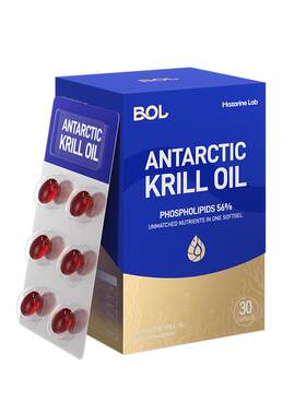 BOL鲜萃南极磷虾油61%磷脂鱼油升级omega3虾青素小磷通纪念版30粒