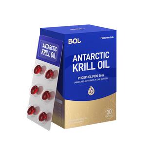 BOL鲜萃南极磷虾油61%磷脂鱼油升级omega3虾青素小磷通纪念版30粒