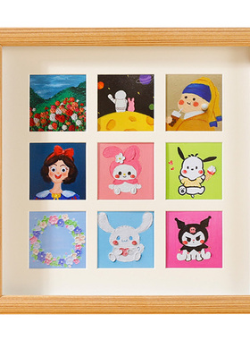 油画棒画框装裱定制49宫格相框