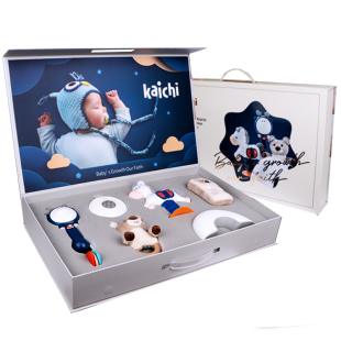 kaichi婴儿礼盒乐多多安抚摇铃01宝宝玩具新生儿送礼盒满月见面礼