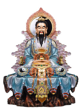 三清道祖铜像家用供奉摆件