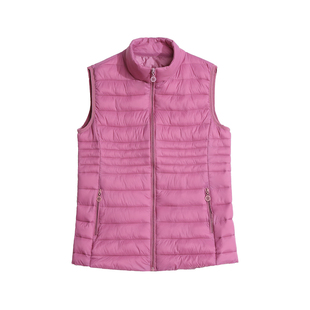 秋冬款中青年妈妈羽绒棉马甲女修身棉背心立领大码短款棉坎肩外套