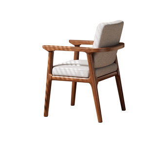 实木椅子靠背餐椅家用带扶手书桌椅办公椅书房休闲茶椅久坐沙发椅