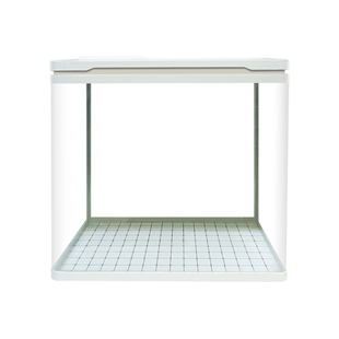 家用新款双层金鱼缸客厅装饰热弯玻璃缸桌面自循环小型水族箱生态