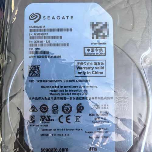 希捷4TB监控硬盘ST4000VX015—议价