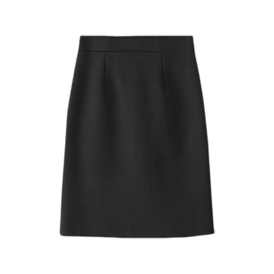 高腰显瘦包臀裙呢子直筒裙