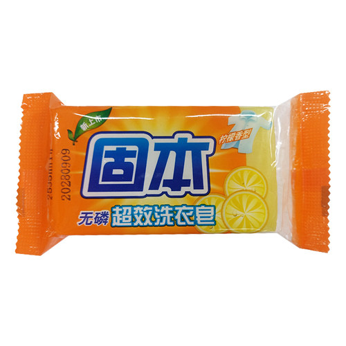 固本无磷超效洗衣皂108g家用经典透明皂手洗去渍老肥皂柠檬香型