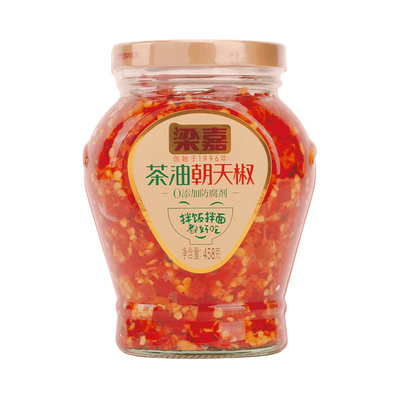湖南梁嘉茶油朝天椒瓶装