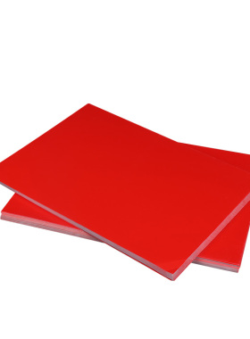 双面/单面大红卡纸红色高光铜版纸160克/230克A4 /A3红色铜版纸激