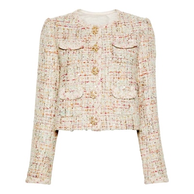 氛围感穿搭彩色粗花呢小香风外套