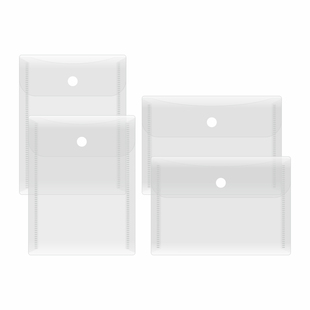 山久A6迷你透明收纳按扣文件袋材料打包文创卡片包学生礼品小包装