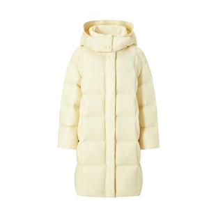 商场同款 摩萨克冬白鸭绒90长款羽绒服外套女