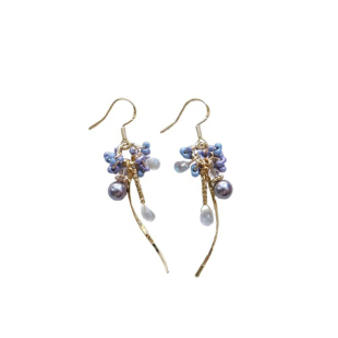 梦幻渐变紫~【流动的繁星】Missing原创设计流星坠落手作耳饰耳夹