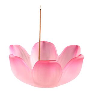 琉璃粉莲花香插香座香插底座配件创意线香插家用室内小香底座摆件