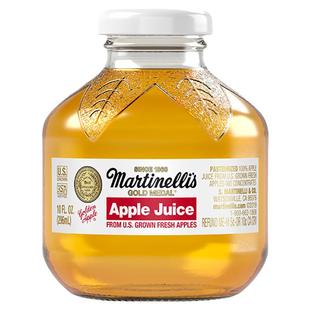 新年礼物美国进口martinellis 马蒂天尼苹果汁饮料无添加玻璃瓶