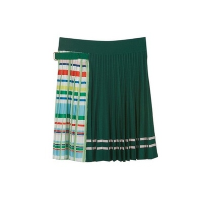 谜底半截裙2022夏季新款学院减龄针织百褶短半裙222MZ0875