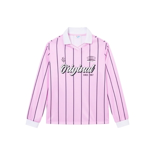 特步童装春季新款女大童上衣儿童长袖T恤条纹撞色吸湿速干运动衫