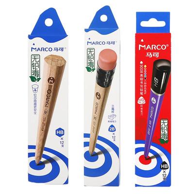 马可原木杆六角学生铅笔