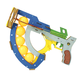 乒乓球发射器科技小制作手工diy材料亲子互动玩具3d立体拼图礼物