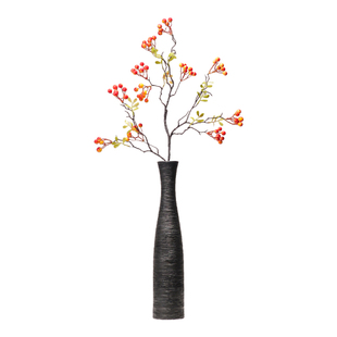 北欧创意白色拉丝细长花瓶摆件客厅干花插花玄关电视柜酒柜装饰品