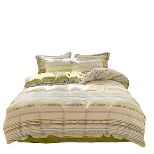 洁丽雅牛奶绒床上用品四件套冬季珊瑚绒床单被套加绒床笠款三件套