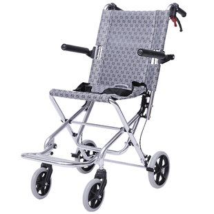 铝合金手动轮椅车折叠轻便小型轮椅老人专用手推车出游代步车便携