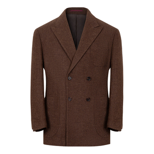 CULTUM 1930s加厚430g重100%羊毛四扣二西服外套男双排戗驳领西装