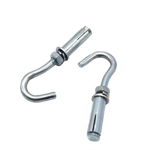 带钩的膨胀螺丝挂钩加长镀锌蓬胀螺丝吊钩拉爆钩M6M8M10M12M14M16