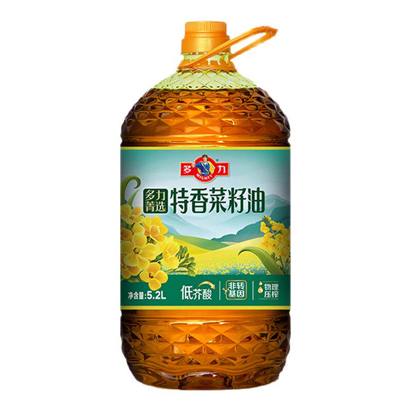 【官方旗舰店】多力菁选特香菜籽油5.2L家用食用油TG